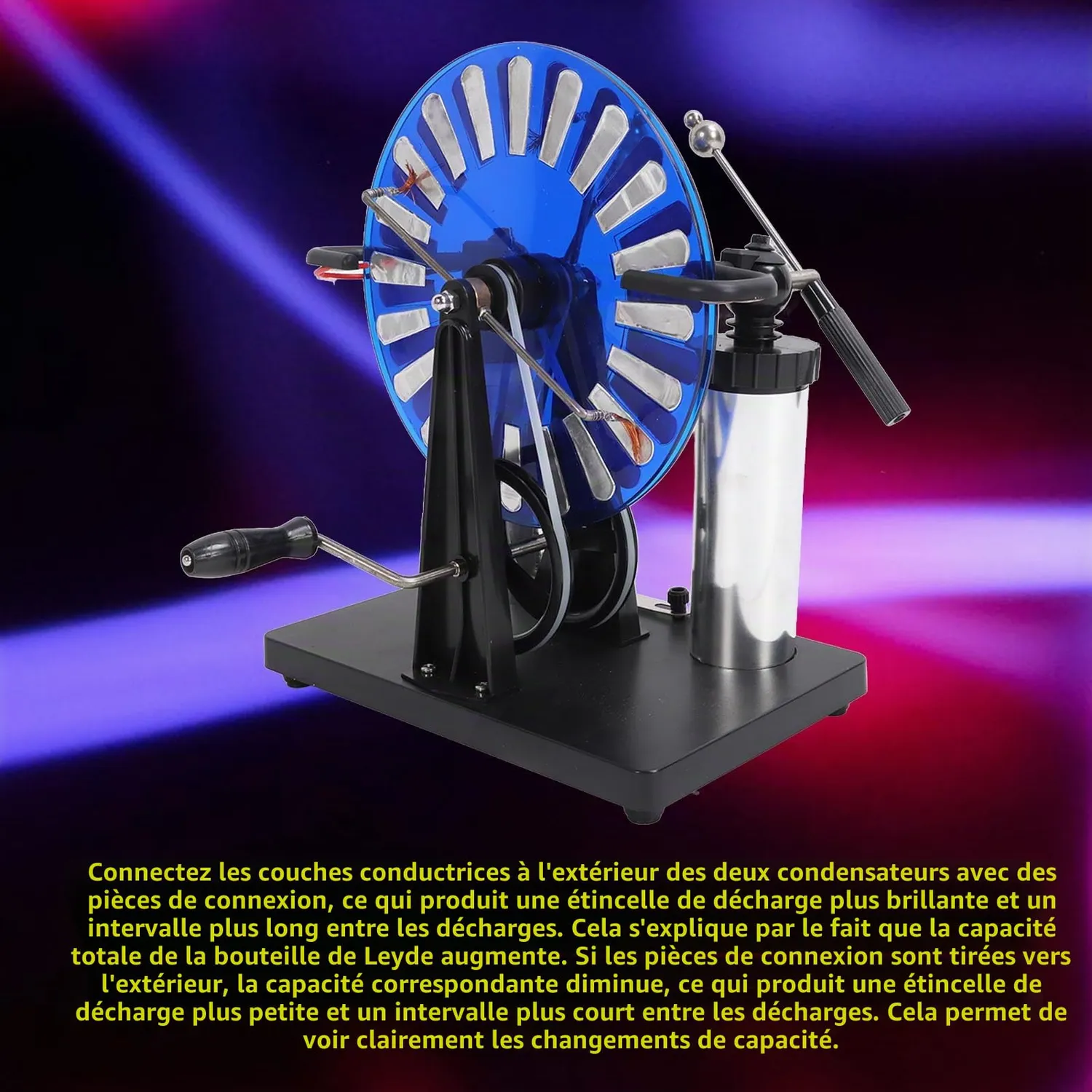 Garosa générateur Wimshurst électrostatique PVC manuel