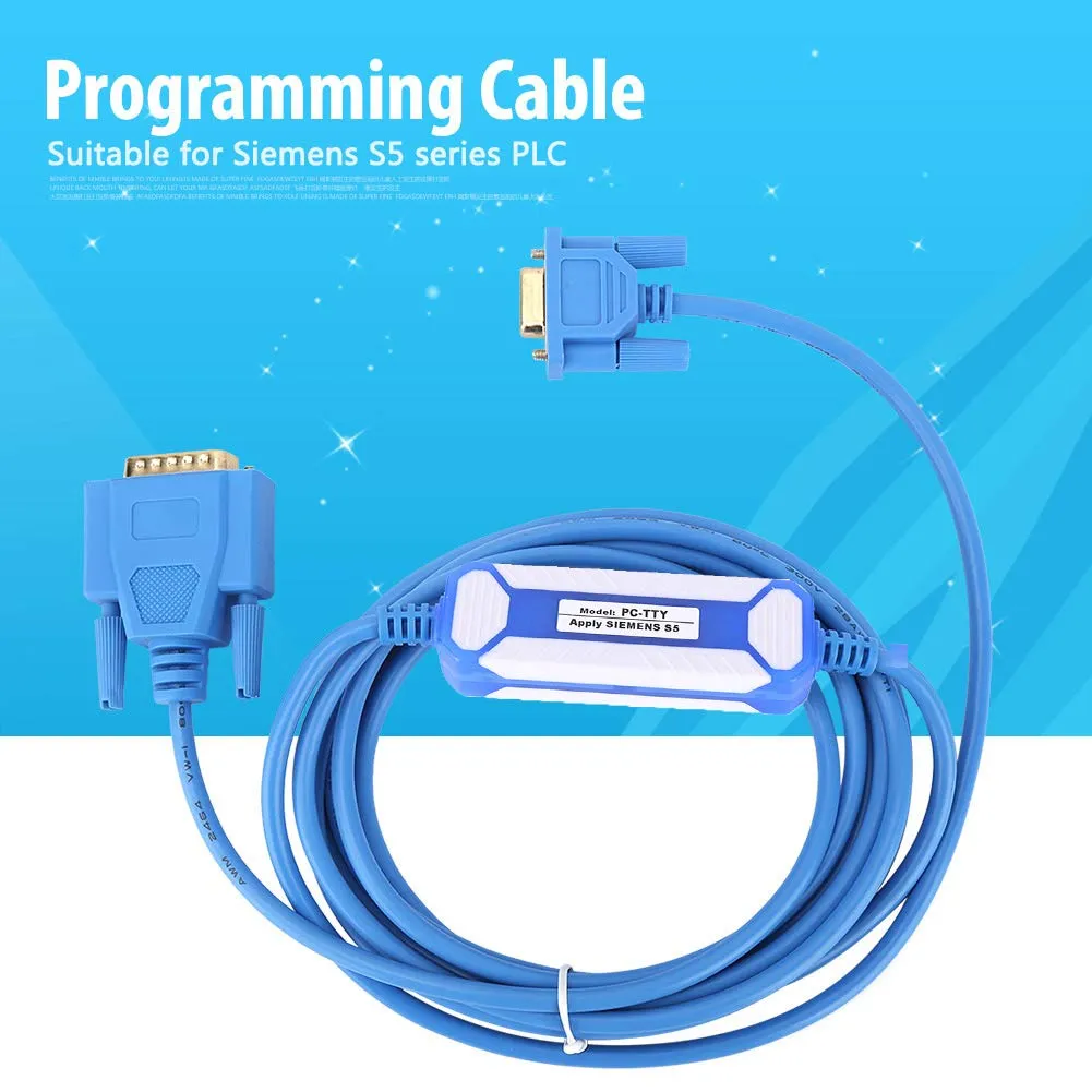 Garosa câble de programmation PLC S5 PC-TTY 7 broches bleu