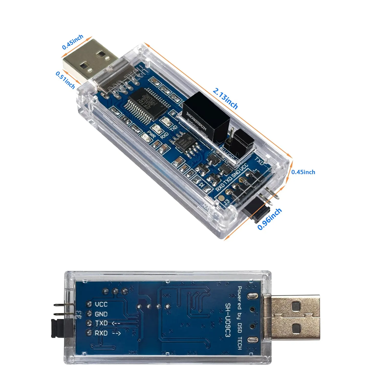 DSD TECH SH-U09C3 adaptateur USB TTL isolé 3,3 V 5 V