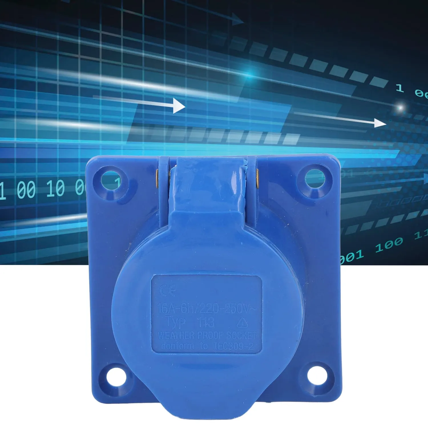 Garosa prise industrielle dissimulée 3 broches CEE IP44 bleue 220–250 V