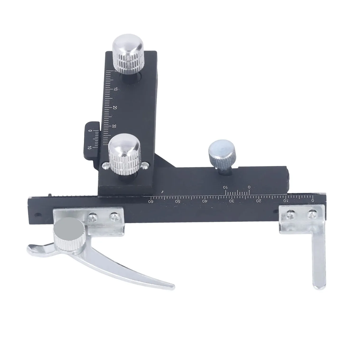 Garosa platine X-Y microscope alu 0,1 mm avec échelle