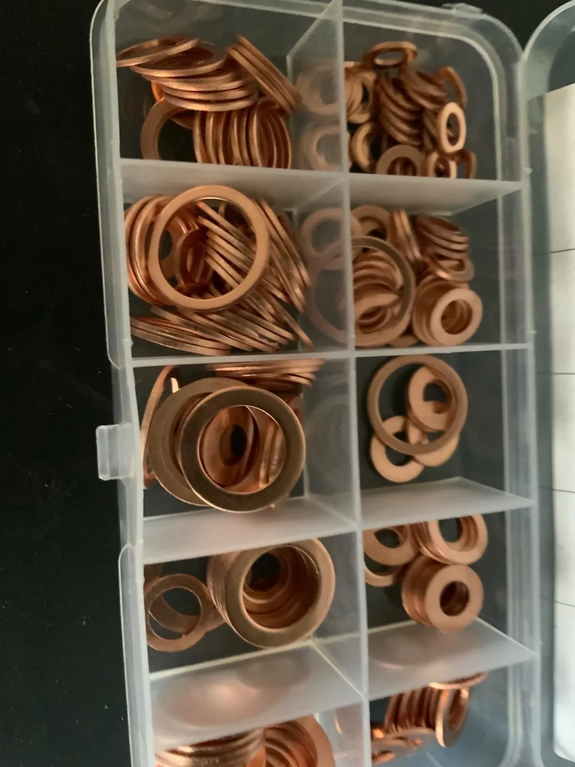 Garosa joints de bouchon de vidange cuivre 200 pièces 9 tailles