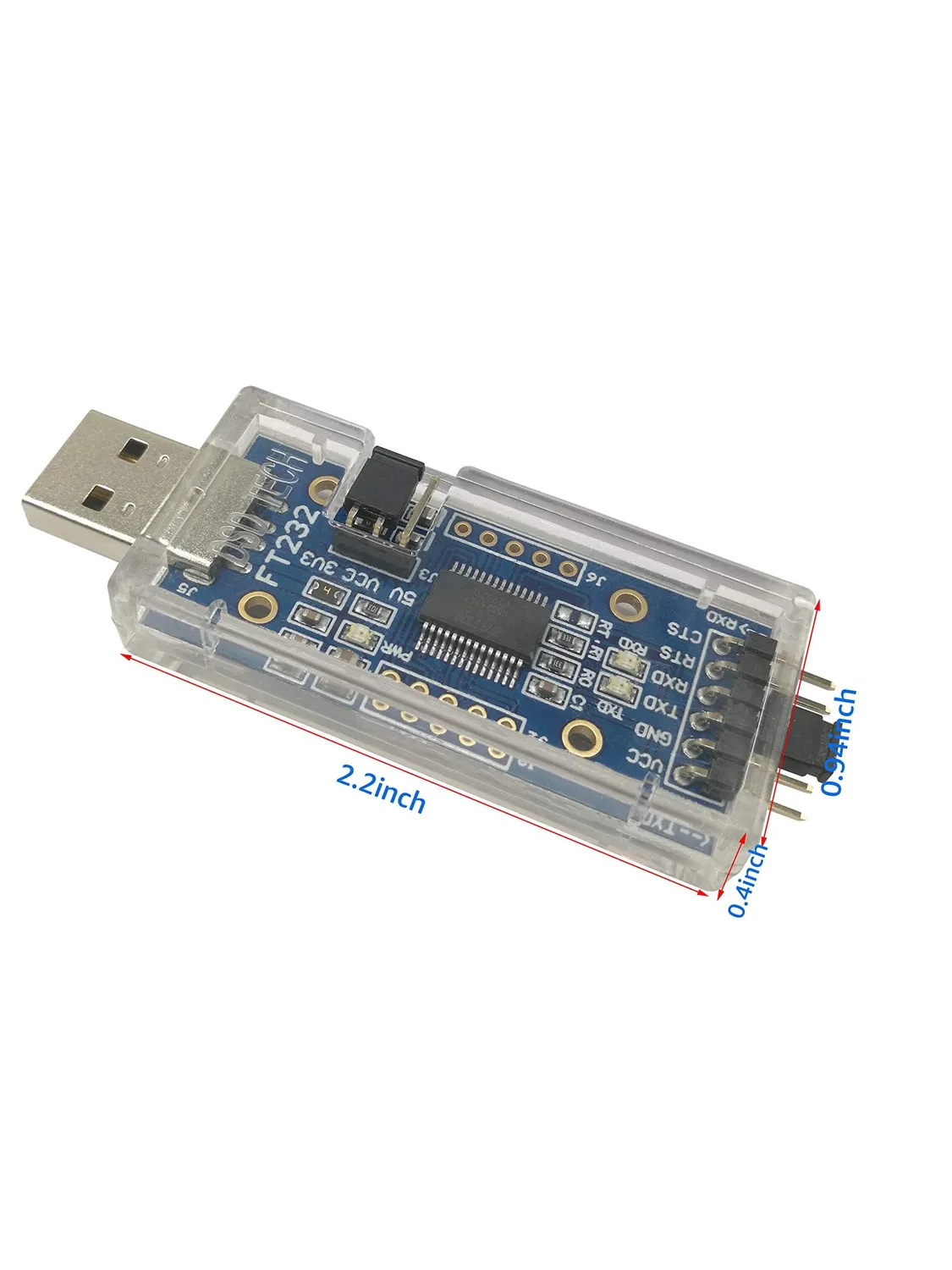 DSD TECH adaptateur USB TTL FT232RL 3,3V 5V