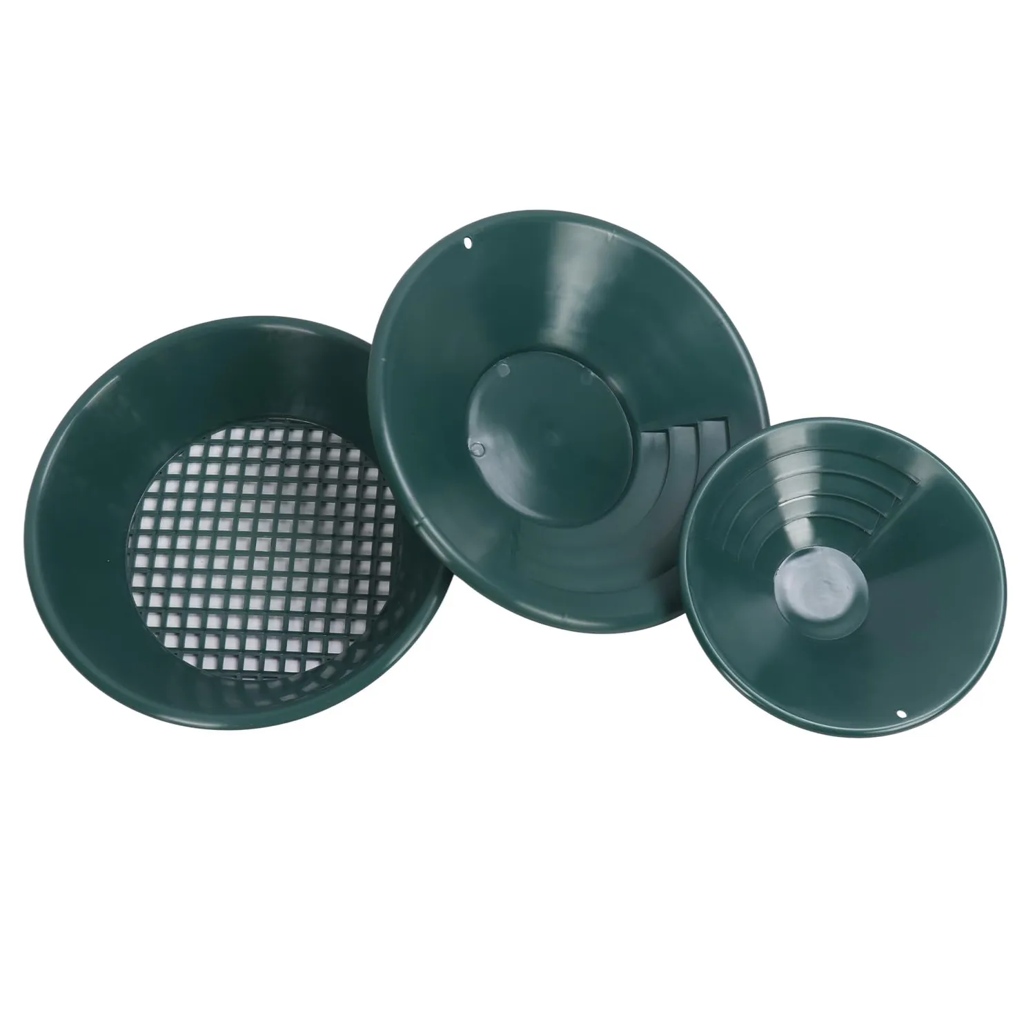 Garosa kit orpaillage 3 pans ABS vert 26-35 cm