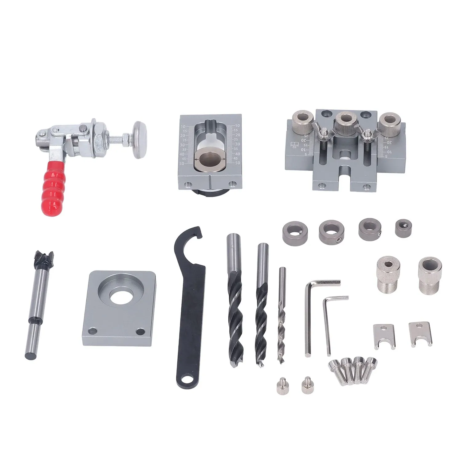 Garosa kit gabarit de perçage pour trous de poche et chevilles bois 3 en 1