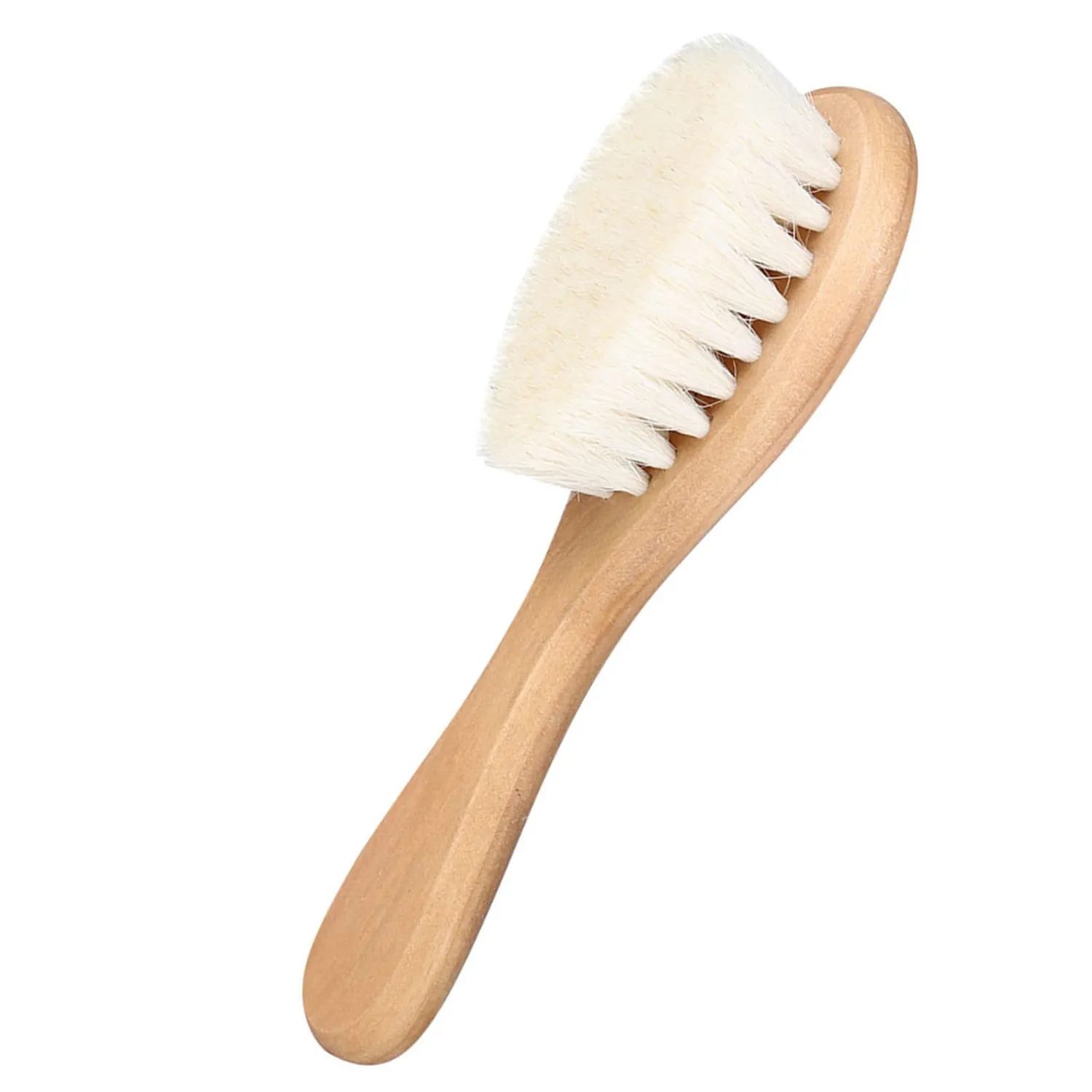 Garosa brosse à cheveux bébé en bois et poils de chèvre doux