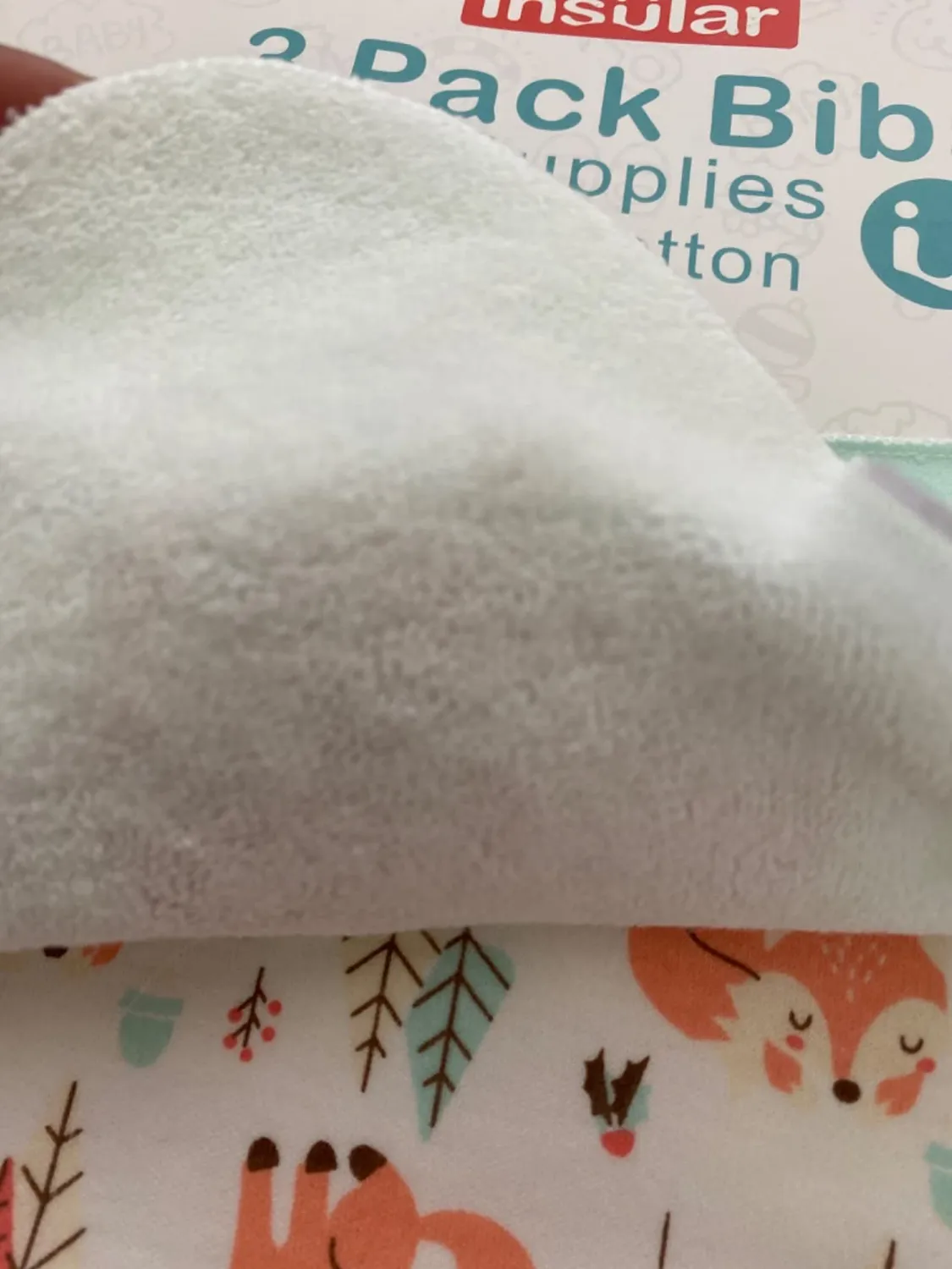 Garosa bavoir bébé renard en coton double couche absorbant