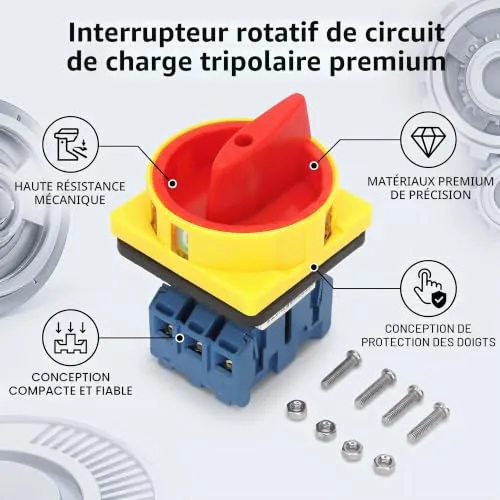 Garosa interrupteur à came 25 A triphasé 3 pôles