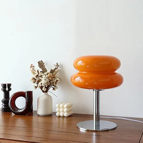 Garosa lampe de chevet tactile LED orange USB 3 intensités