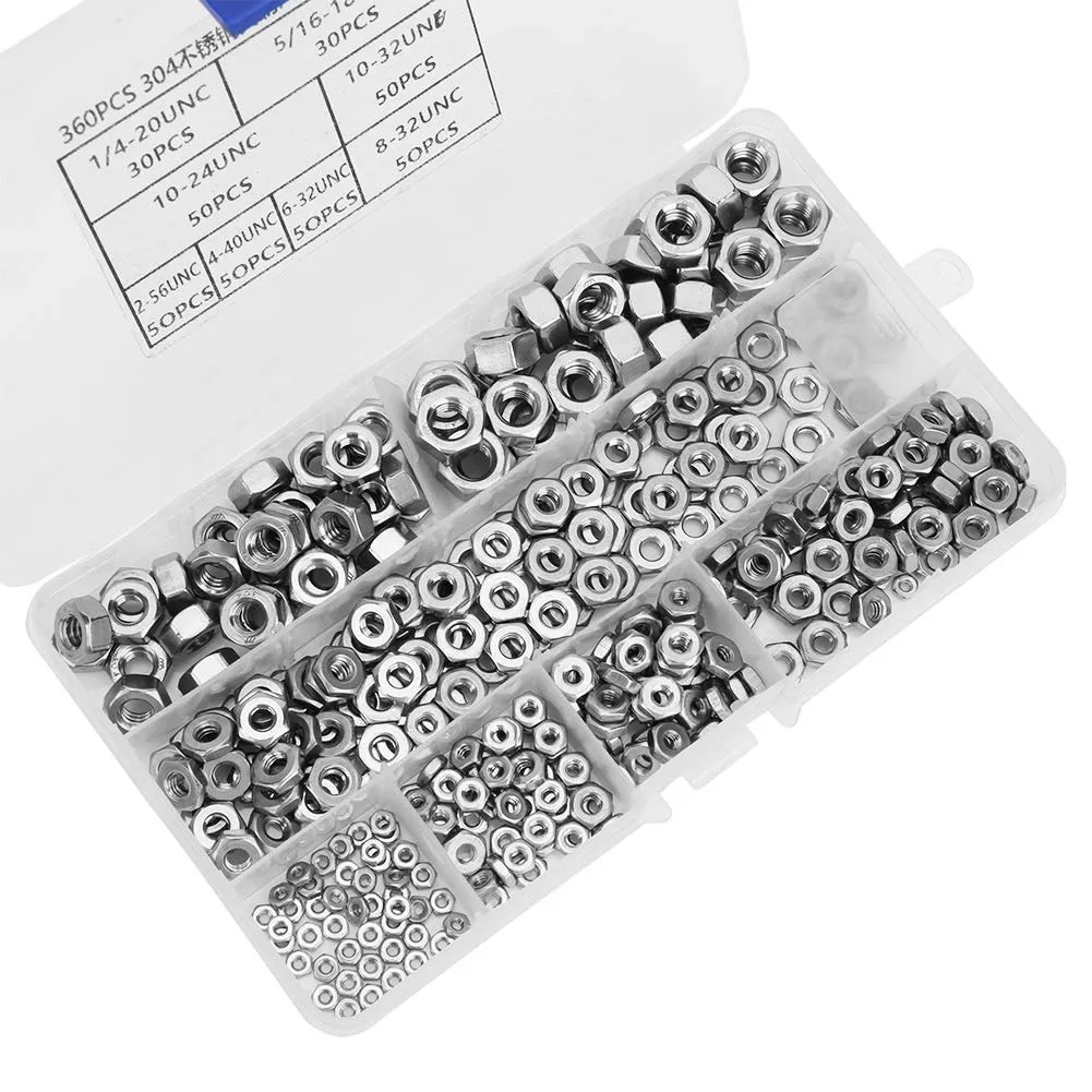 Garosa écrous hexagonaux inox UNC 360 pièces anticorrosion