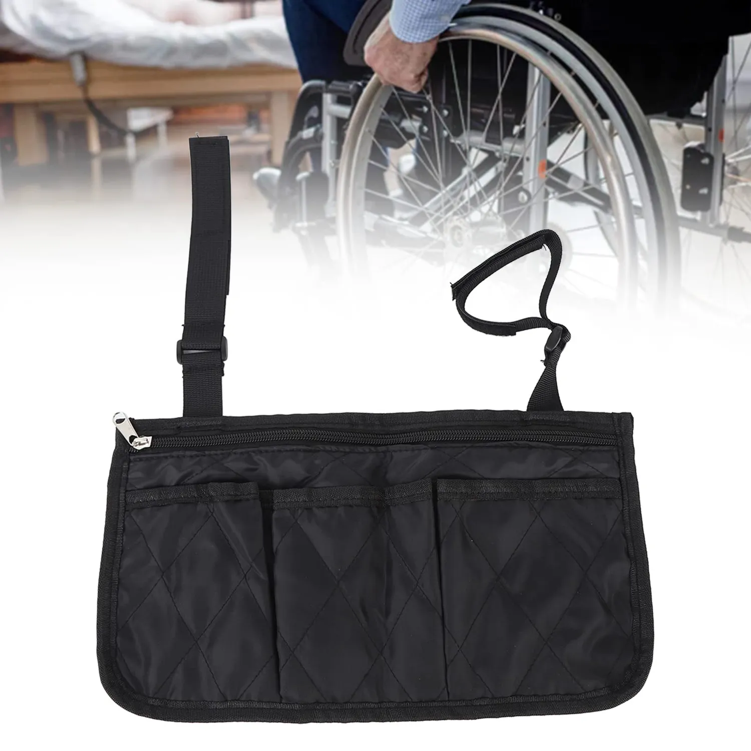 Garosa sac latéral pour fauteuil roulant imperméable