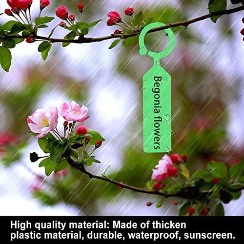 Garosa étiquettes de plantes suspendues 100 pièces blanc vert PVC
