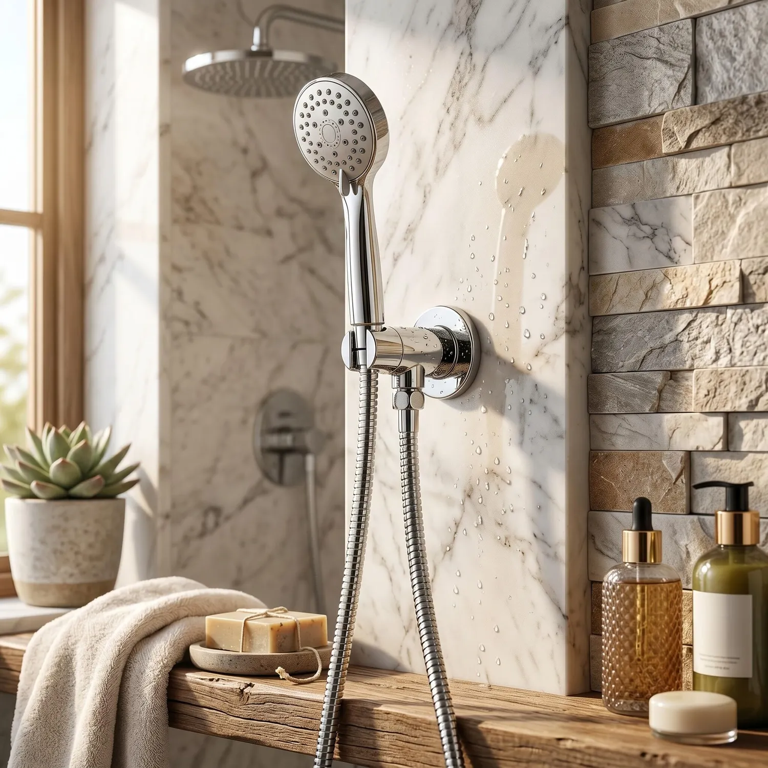 Garosa coude support de douche en laiton réglable