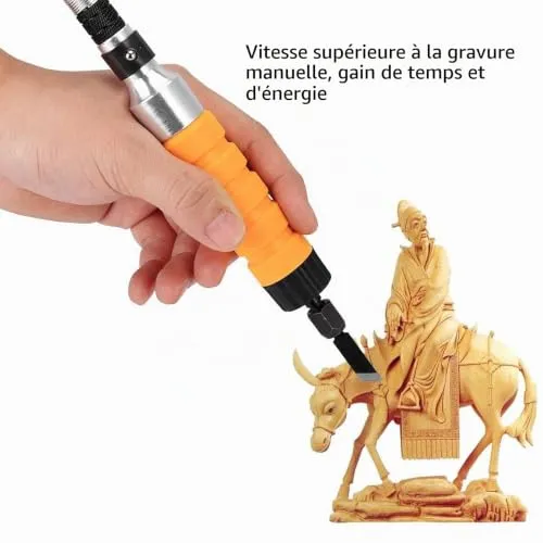 Garosa ciseau électrique gravure bois kit 5 lames