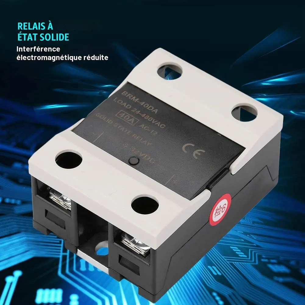 Garosa BRM-40DA Relais statique 40 A 3–32 V CC / 24–480 V CA