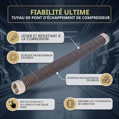 Garosa tuyau de refoulement compresseur 12 mm 3/4-16UNF
