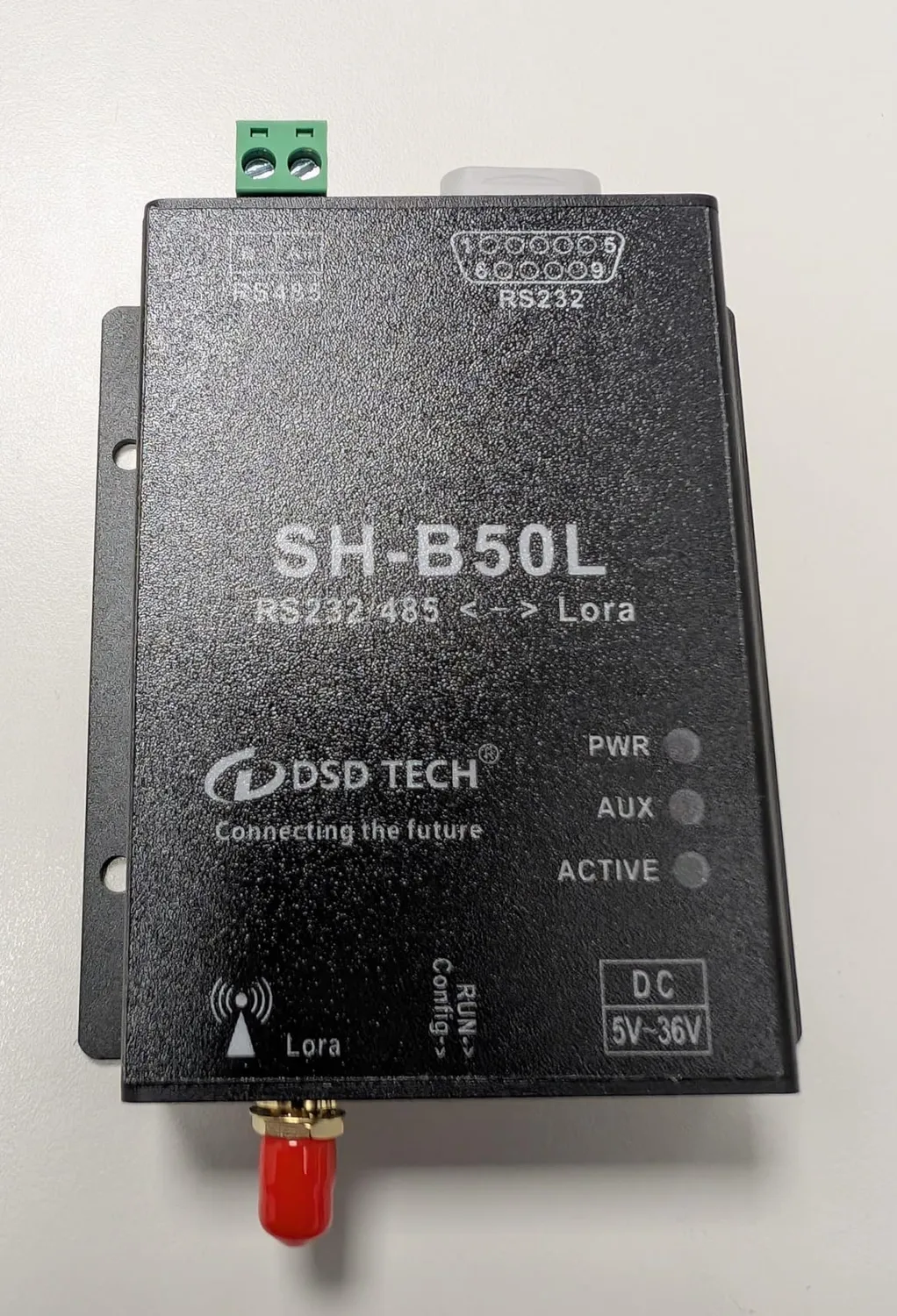 PLC Tech SH-B50L adaptateur LoRa RS485/RS232 5–24 V industriel
