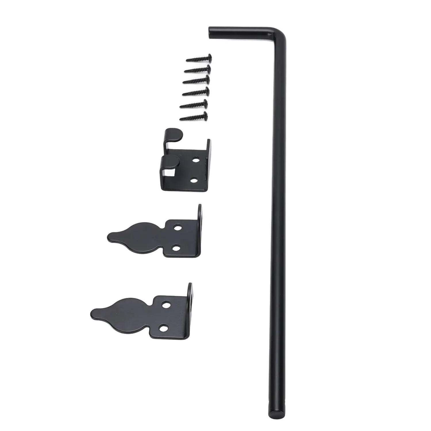 Garosa Verrou Cane 18 Pouces Portail Noir Lot de 2 Acier