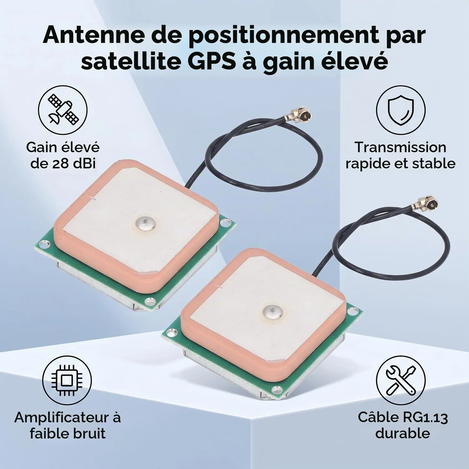 Garosa antenne GPS céramique 28dBi lot de 2