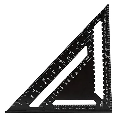 Garosa équerre de charpentier triangulaire 300 mm aluminium noir