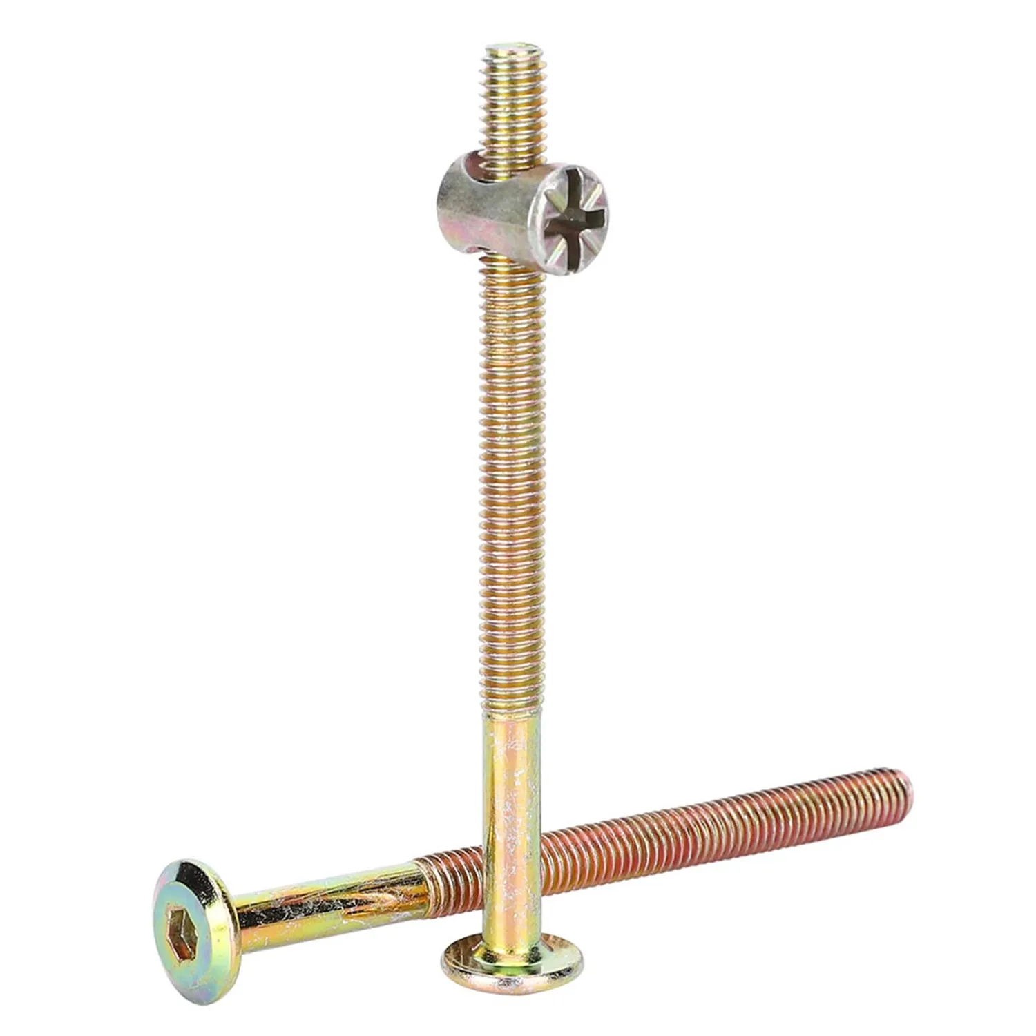 Garosa boulons de meubles M6 100 mm, lot de 10 zingués