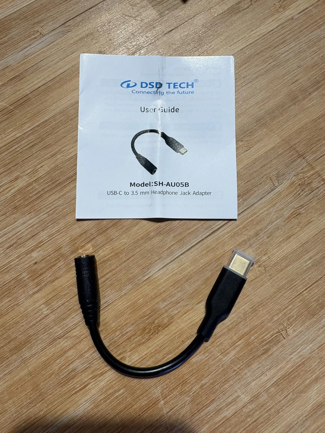 DSD TECH SH-AU05B adaptateur USB-C jack 3,5 mm 24 bits/96 kHz