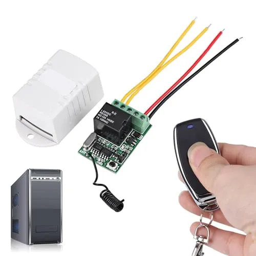 Garosa Interrupteur relais sans fil DC 4-12V + télécommande