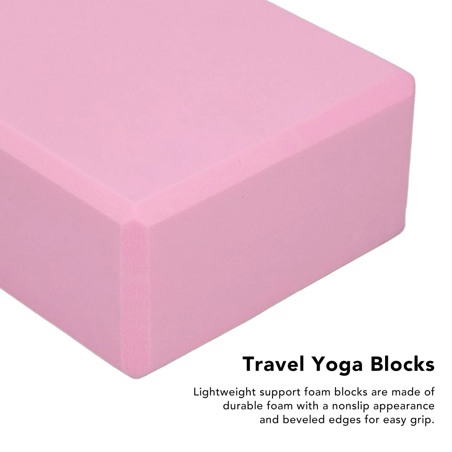 Garosa blocs yoga mousse rose lot 2 antidérapants