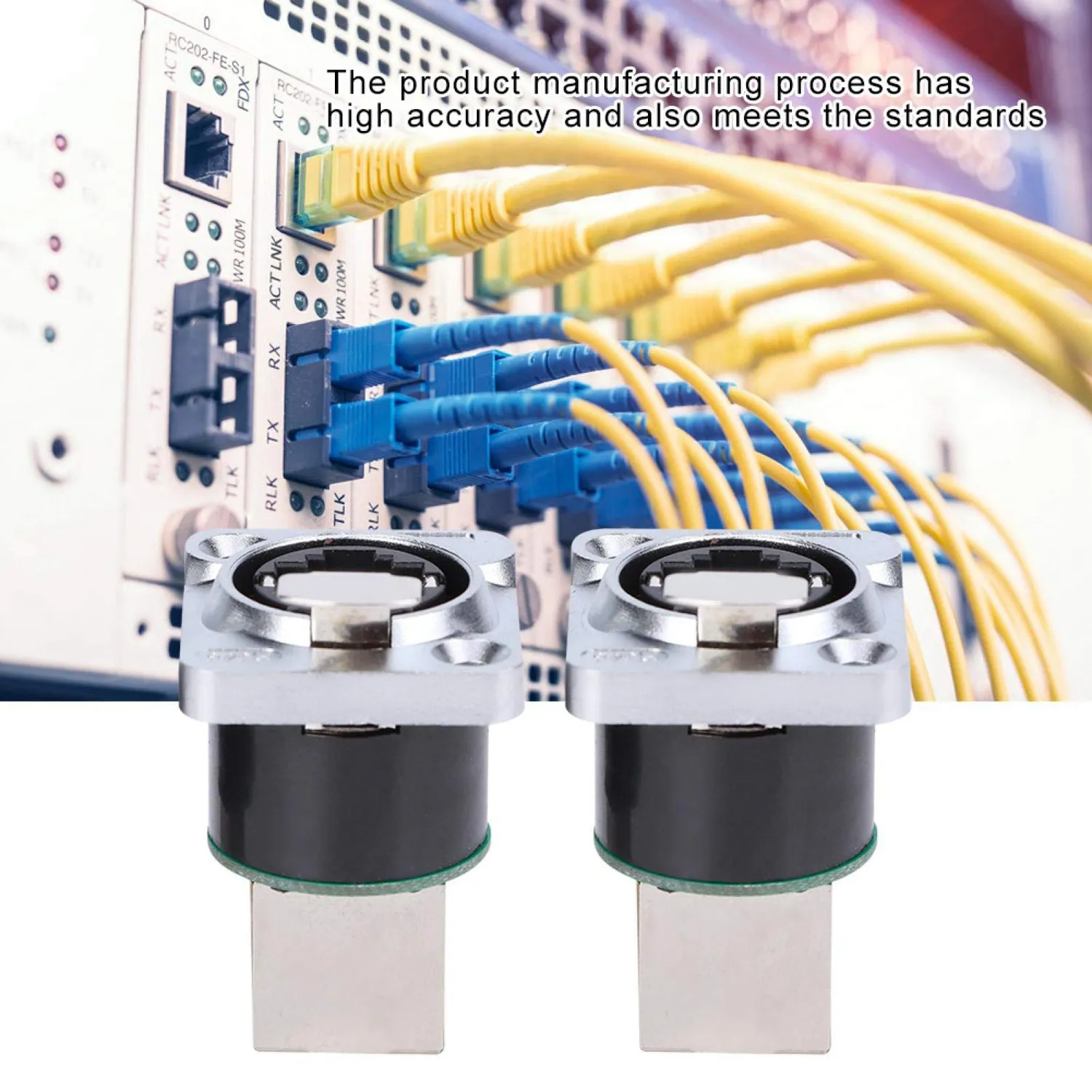 Garosa connecteur RJ45 2 ports droit ignifuge 8 pôles