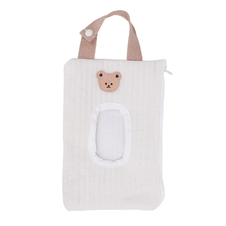 Garosa sac à mouchoirs Ours blanc 15 × 23 cm en coton