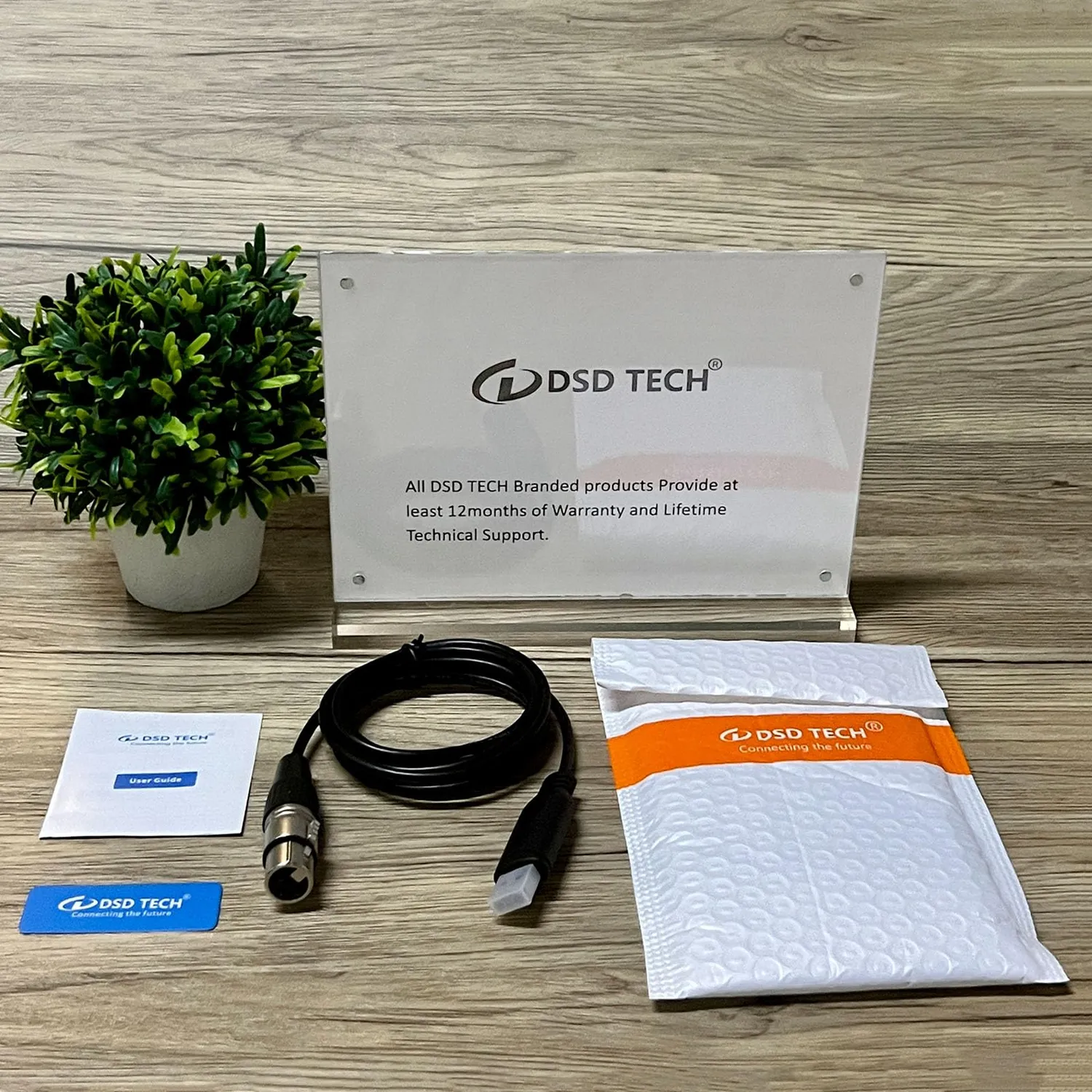 DSD TECH SH-AU20A câble USB vers XLR 1,8 m pour micro dynamique