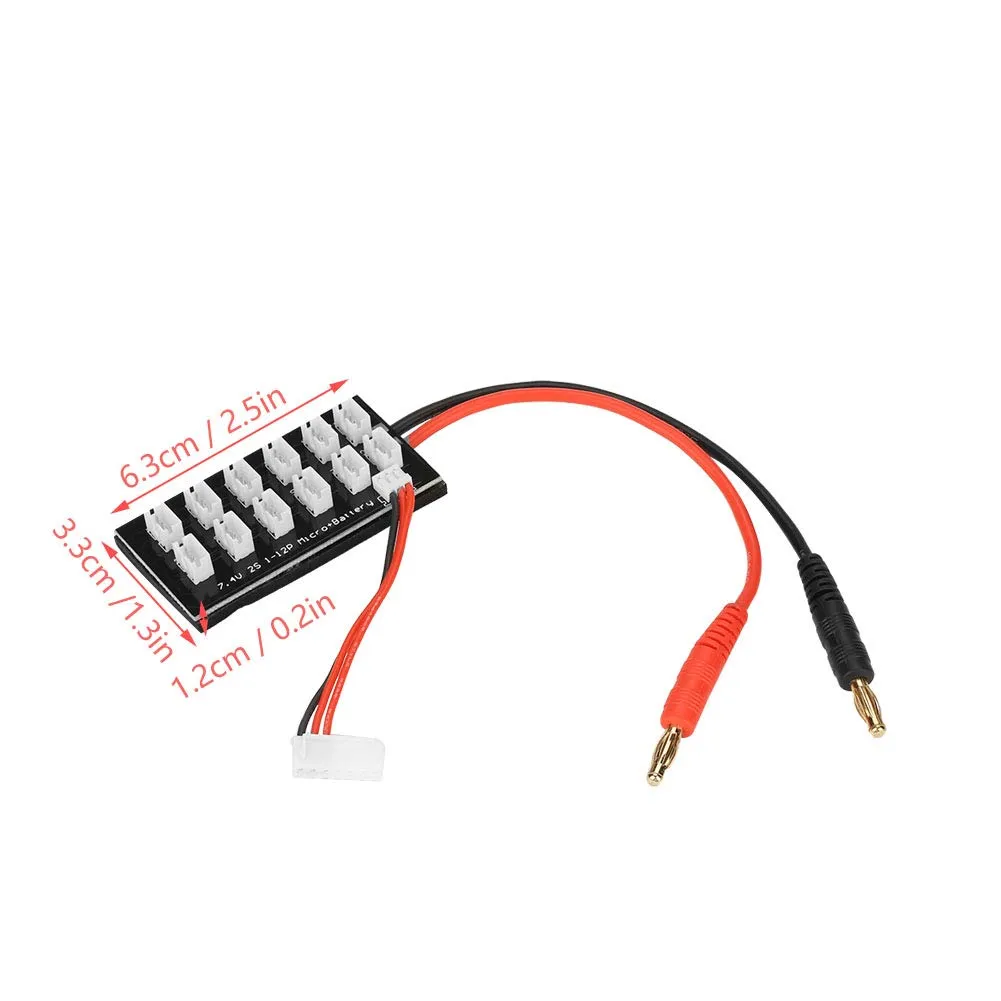 Garosa 7,4V 2S 12S carte parallèle LiPo JST PH B6