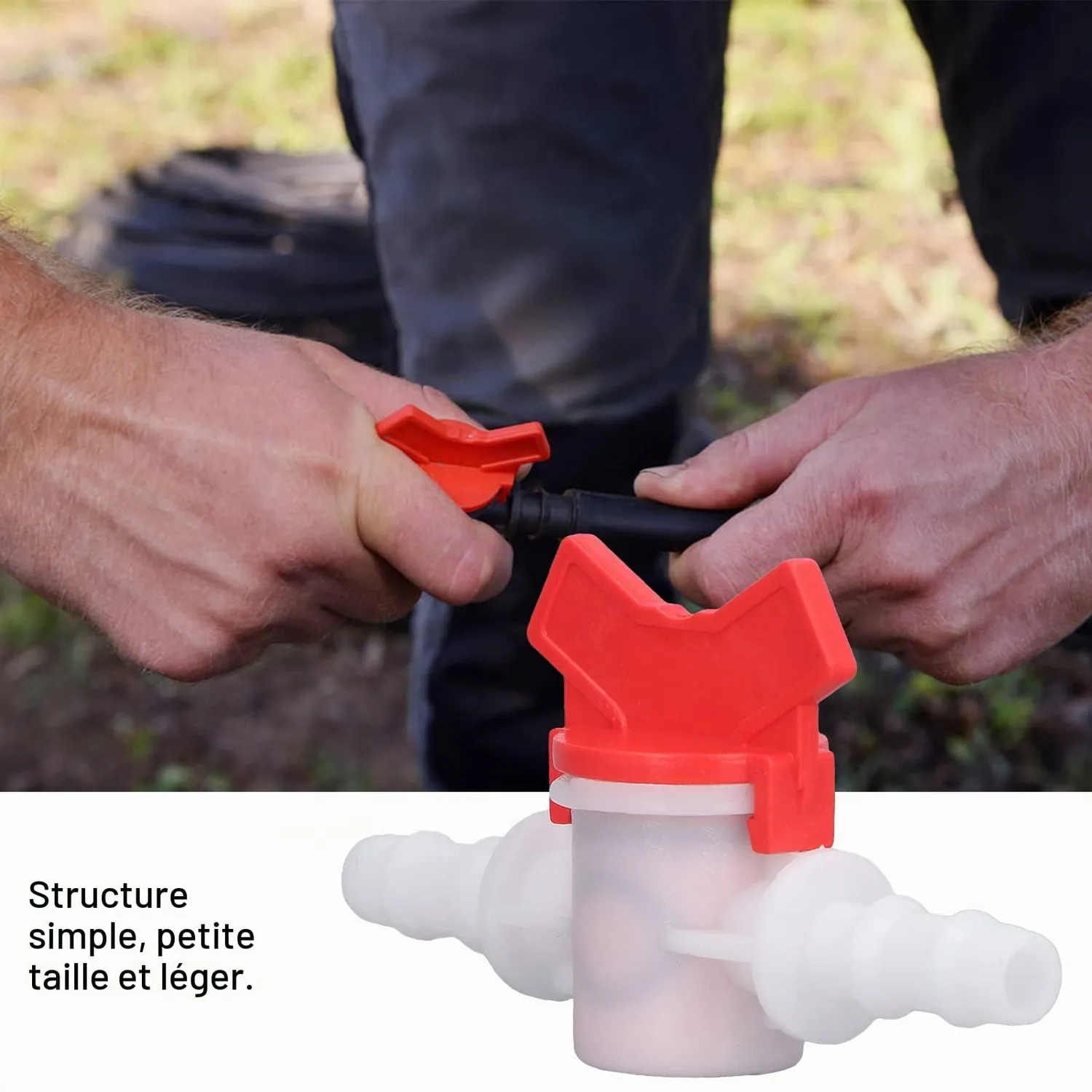 Garosa vanne de contrôle de débit droite 10 mm, lot de 2