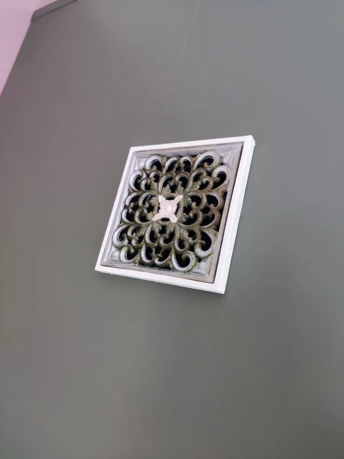 Garosa drain de sol laiton antique 10 cm, grille filtrante