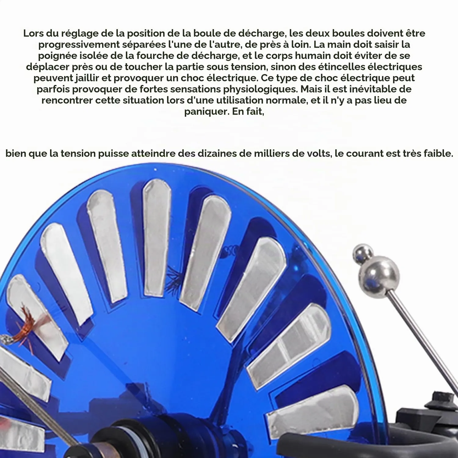 Garosa générateur Wimshurst électrostatique PVC manuel
