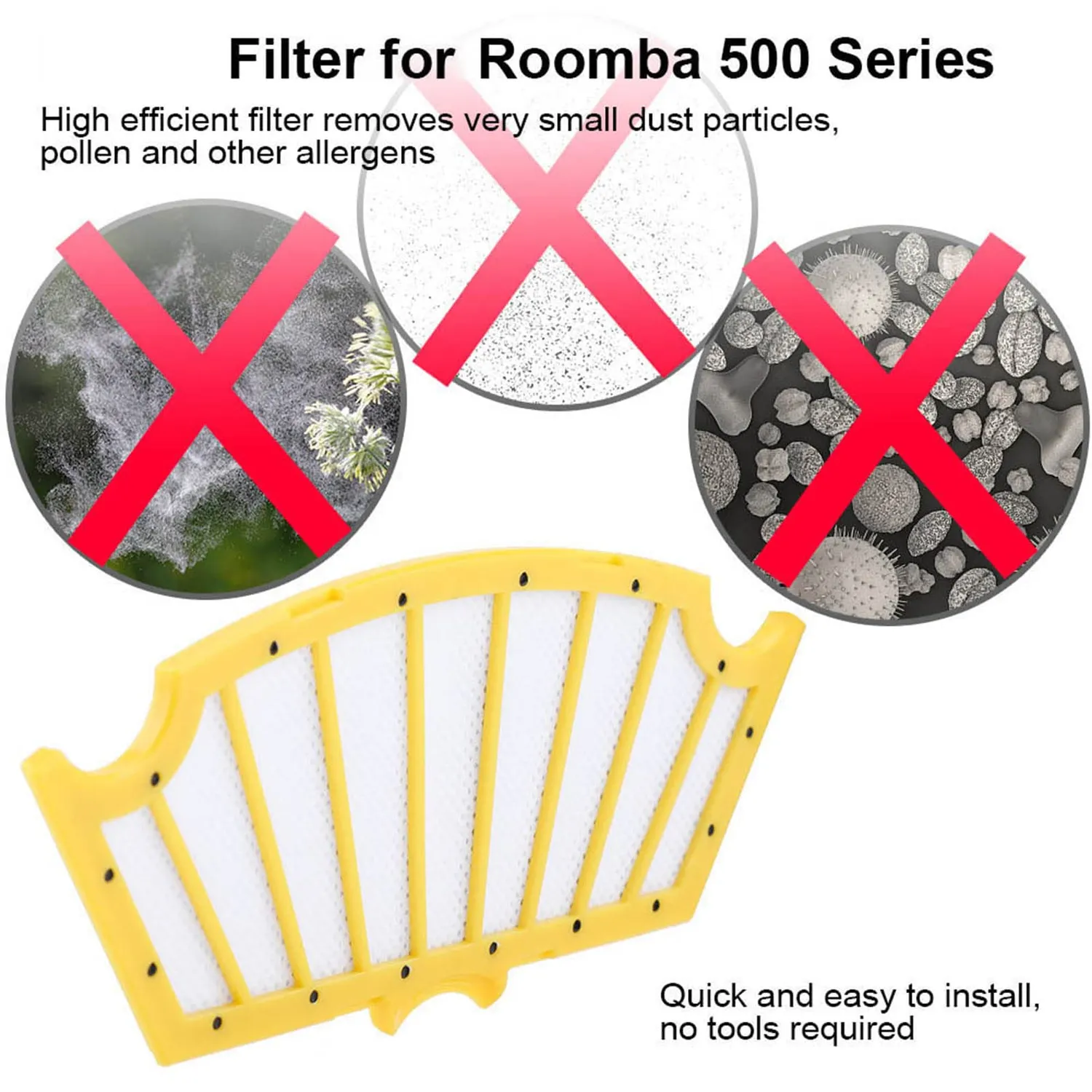 Garosa filtres aspirateur Roomba 510 530 lot de 6